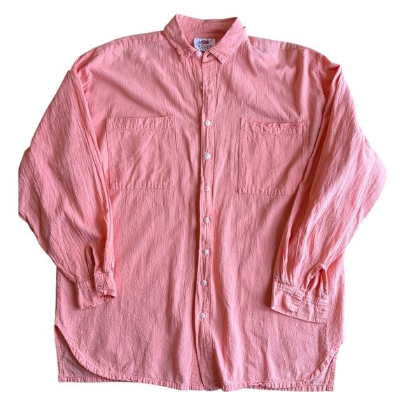 Maria de Guadalajara Tops - Maria de Guadalajara Pink 100%Cotton‎ Oversized Shirt Sz L
